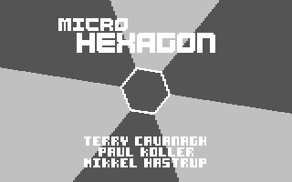 Micro Hexagon (Homebrew) — Title screen